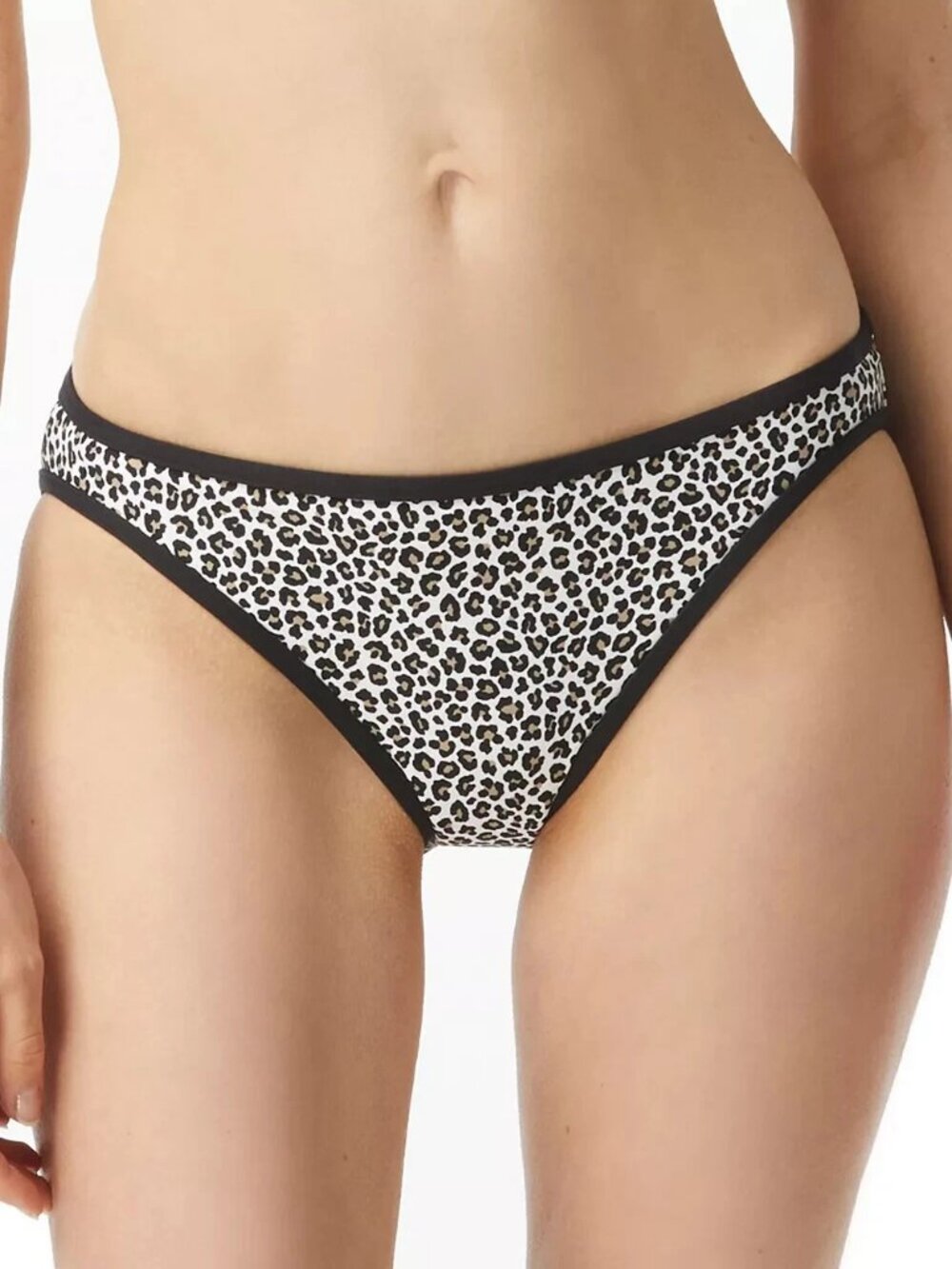 Michael Kors Women's Classic Bikini Swim Bottom, Leopard Animal Print, Large